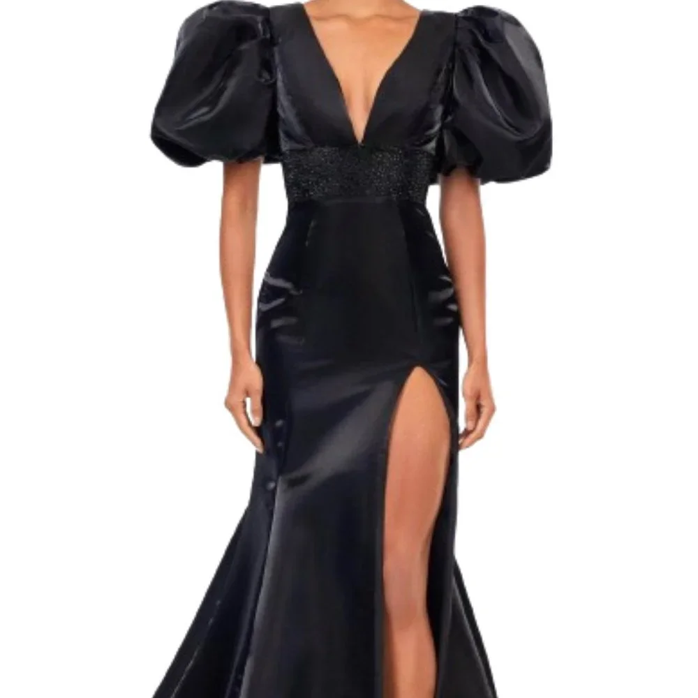 Ashley Lauren 11379 Prom Dress Black Size 12